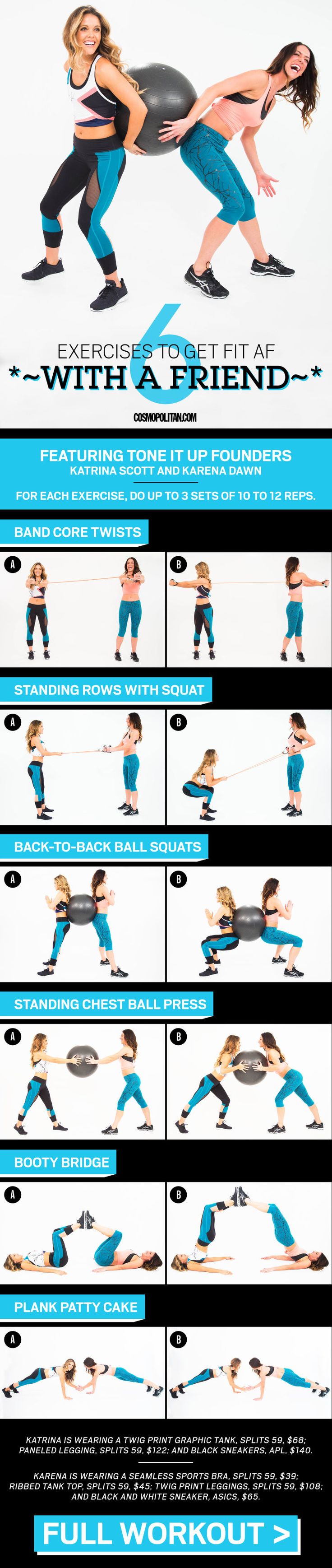 6 Exercises to Get Fit AF With a Friend