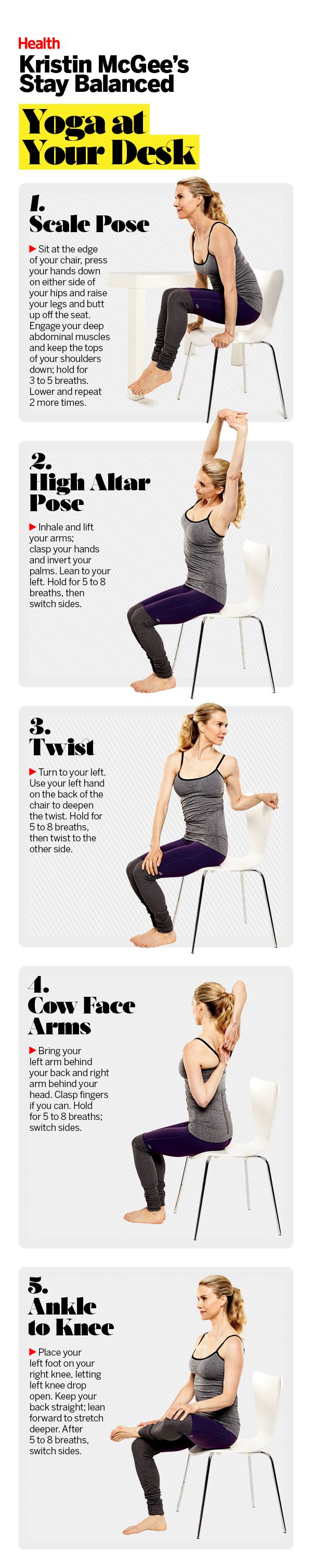 Best Yoga Poses Workouts 5 Yoga Poses You Can Do At Your Desk