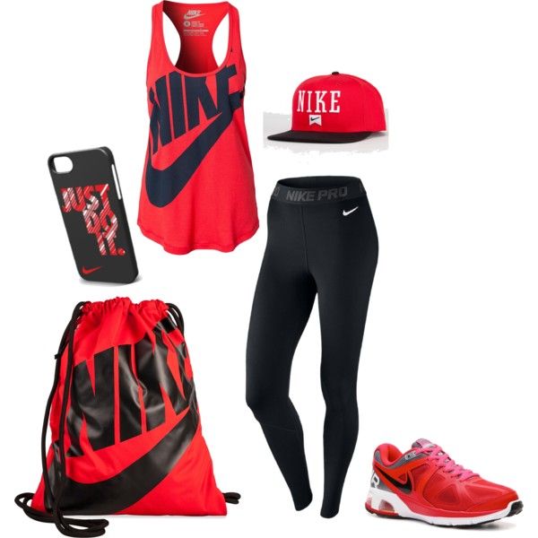 red nike outfit