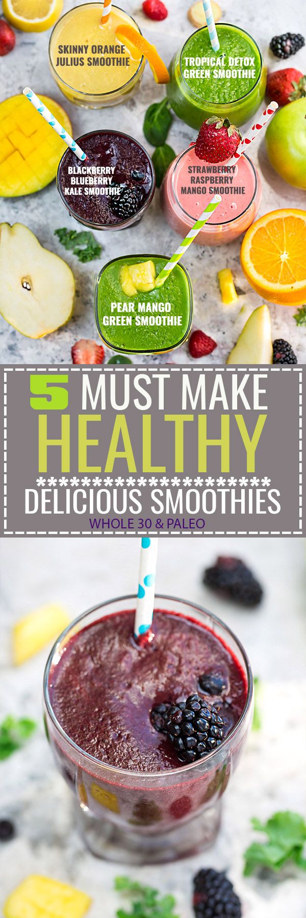 5 of the BEST tasting and Easy to make Healthy Detox Smoothie Recipes that will ...