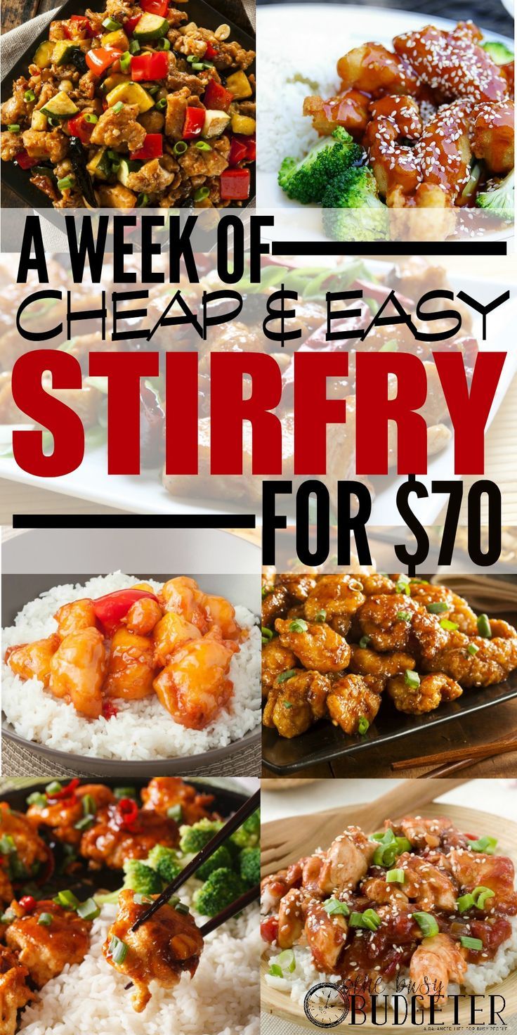 A Week of Cheap and Easy Stirfry for Under $70 (Feeds Four). **Awesome find! Thi...