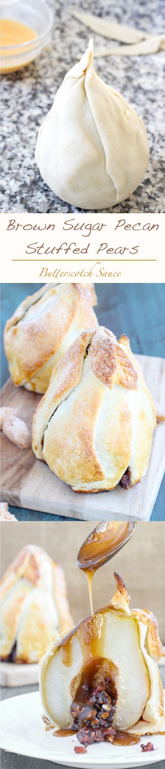 These Brown Sugar Pecan Stuffed Pears are dAnjou pears stuffed with a simple mix...