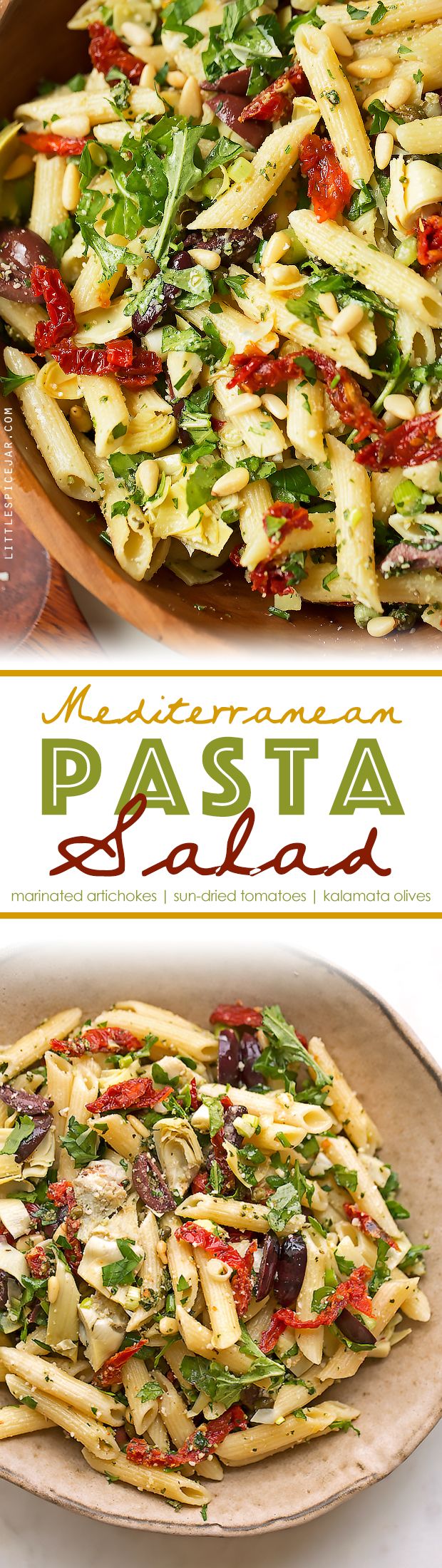 Mediterranean Pasta Salad - This Cafe Express inspired pasta salad is loaded wit...