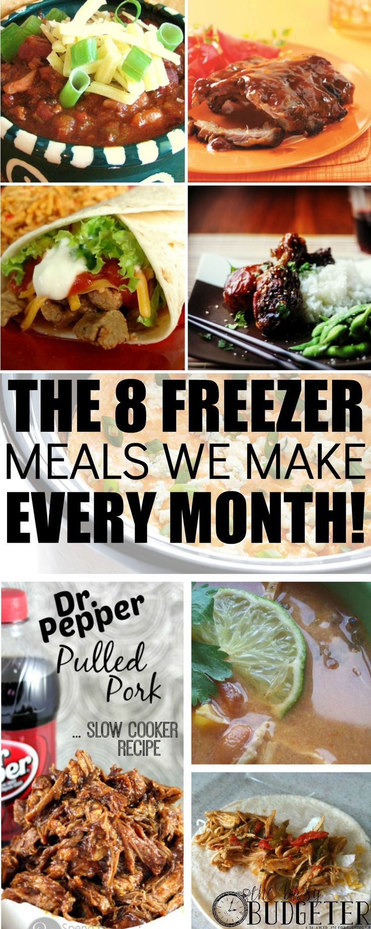 The best freezer to slow cooker meals! The 8 Freezer Meals We Make Every Month. ...