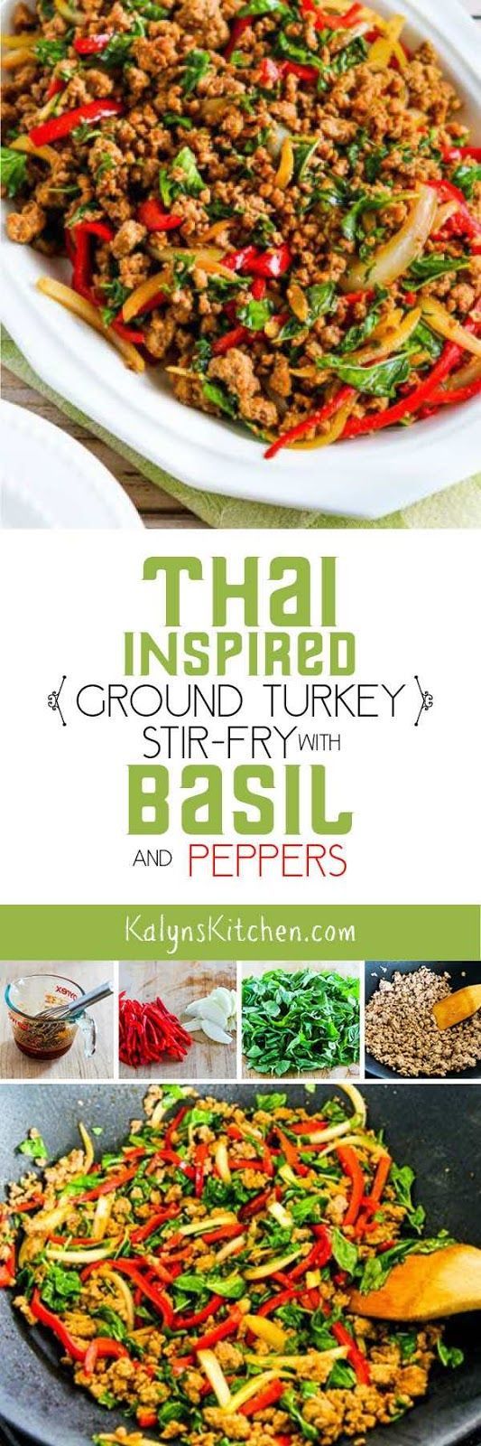 I love, love, love this low-carb Thai-Inspired Ground Turkey Stir-Fry with Basil...
