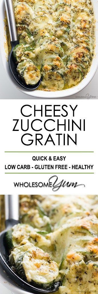 Zucchini Gratin Recipe (Low Carb Cheesy Zucchini Casserole) - This easy zucchini...