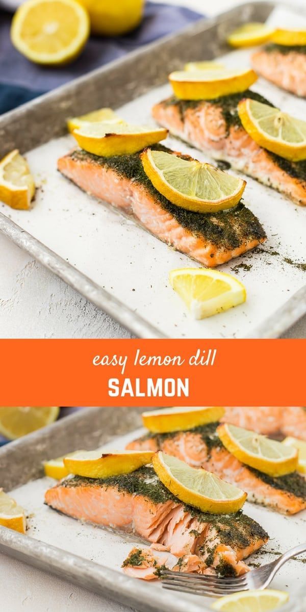 Lemon Salmon with Dill is going to be a weeknight lifesaver. It's ready in less ...