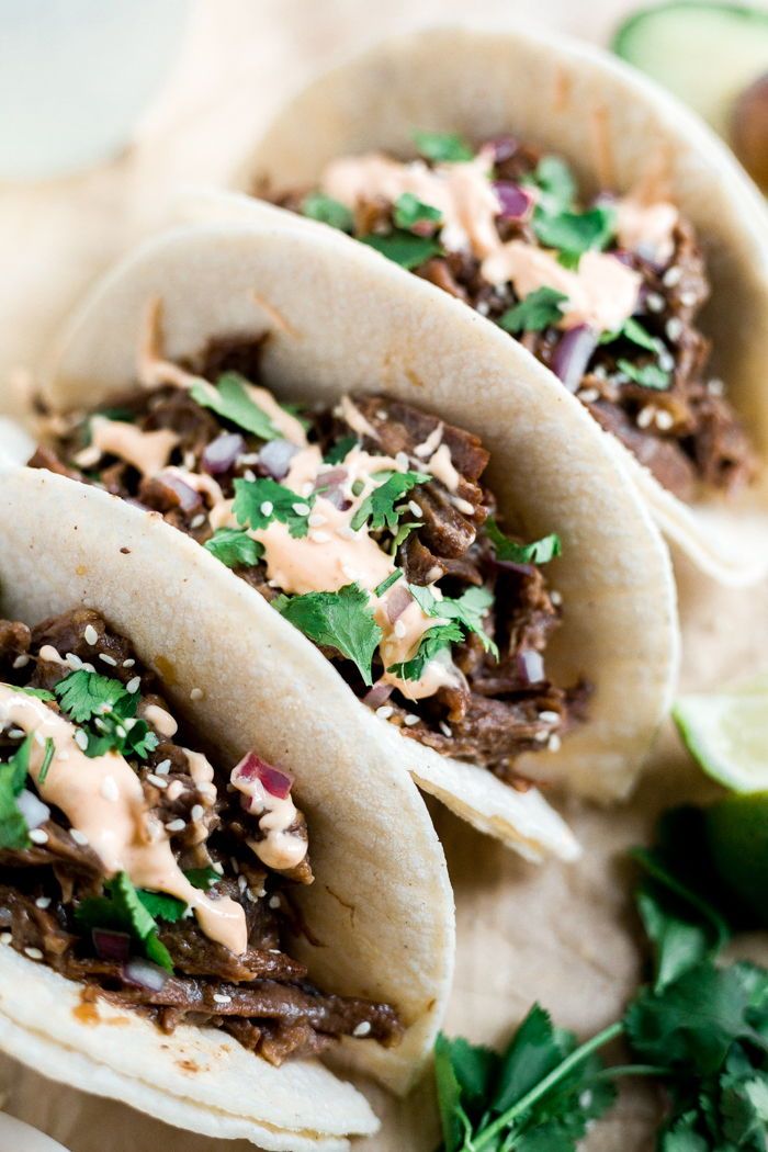 Korean Shredded Beef Tacos