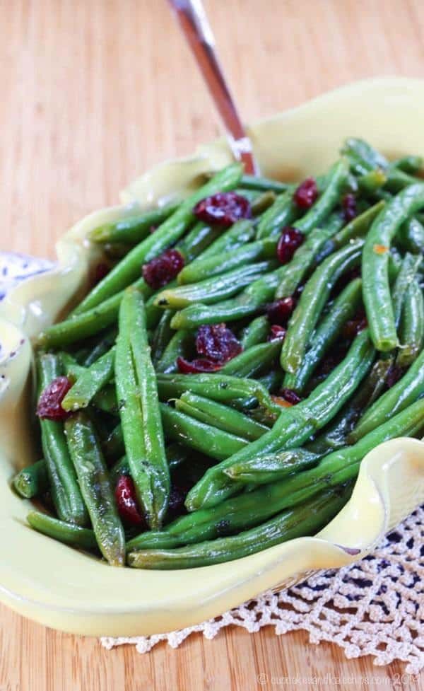 Cranberry Orange Glazed Green Beans Recipe and more for the perfect easy Thanksg...
