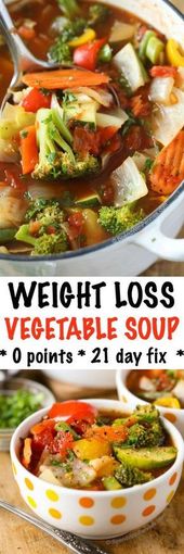 This Weight Loss Vegetable Soup Recipe is one of our favorites! Completely loade...