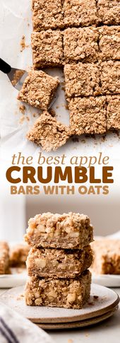 Autumn Apple Crumble Bars Recipe | Little Spice Jar