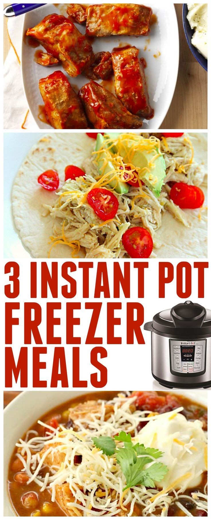 3 EASY Instant Pot Freezer Meals (and Slow Cooker) - Dump and Go Instant Pot Recipes