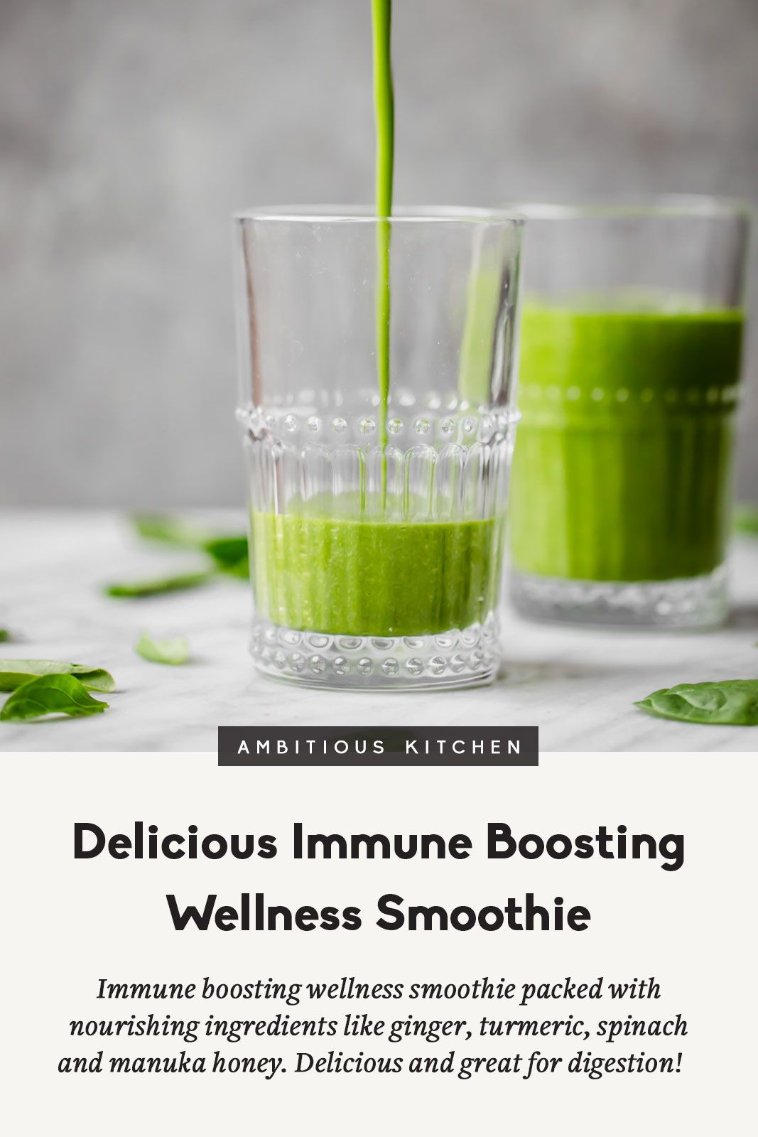 Immune Boosting Wellness Smoothie | Ambitious Kitchen