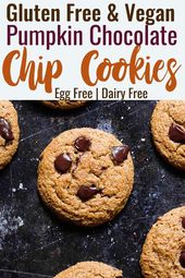Pumpkin Spice Eggless Chocolate Chip Cookies | Food Faith Fitness