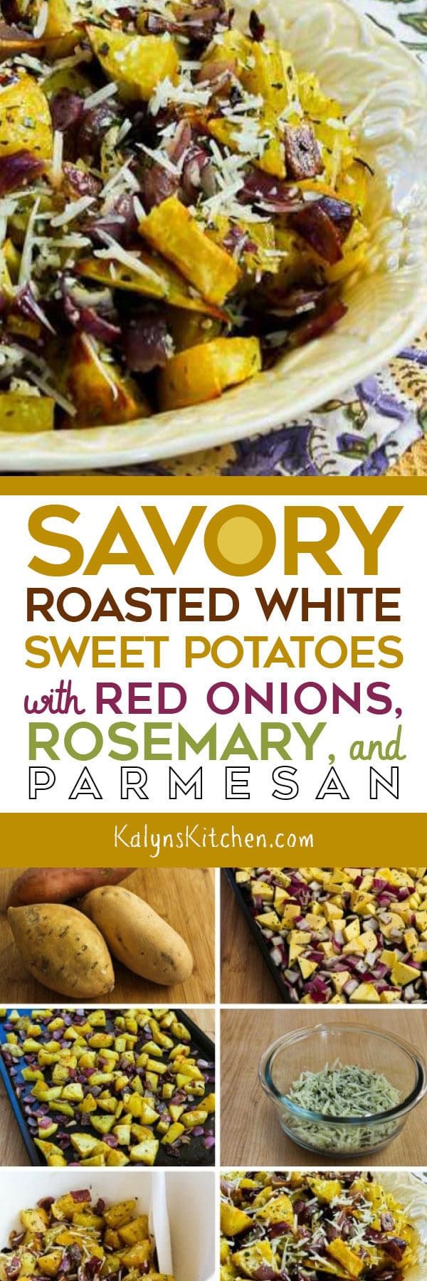 Savory Roasted White Sweet Potatoes with Red Onions, Rosemary, and Parmesan – Kalyn's Kitchen